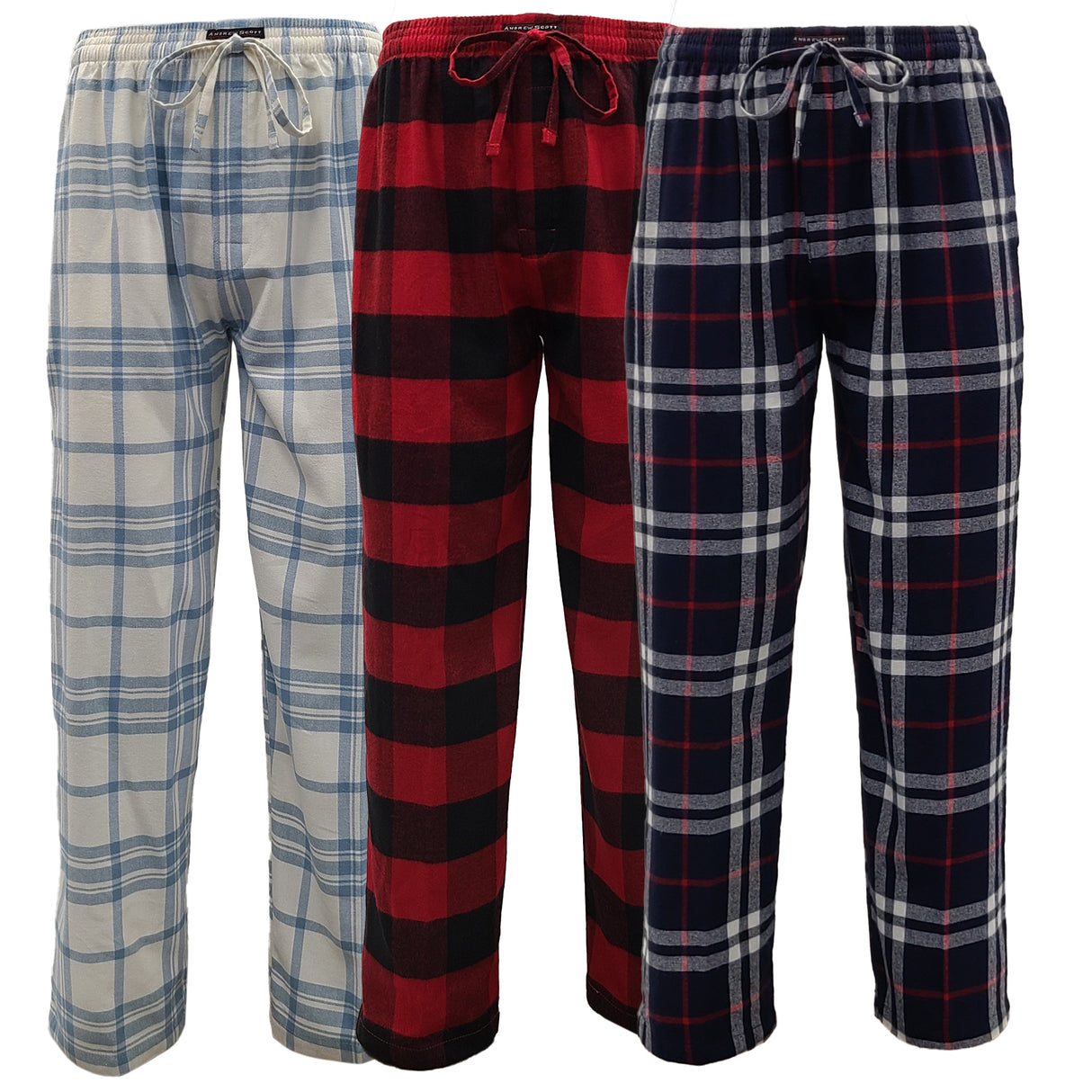 Men's Cotton Super Soft Flannel Plaid Pajama Pants