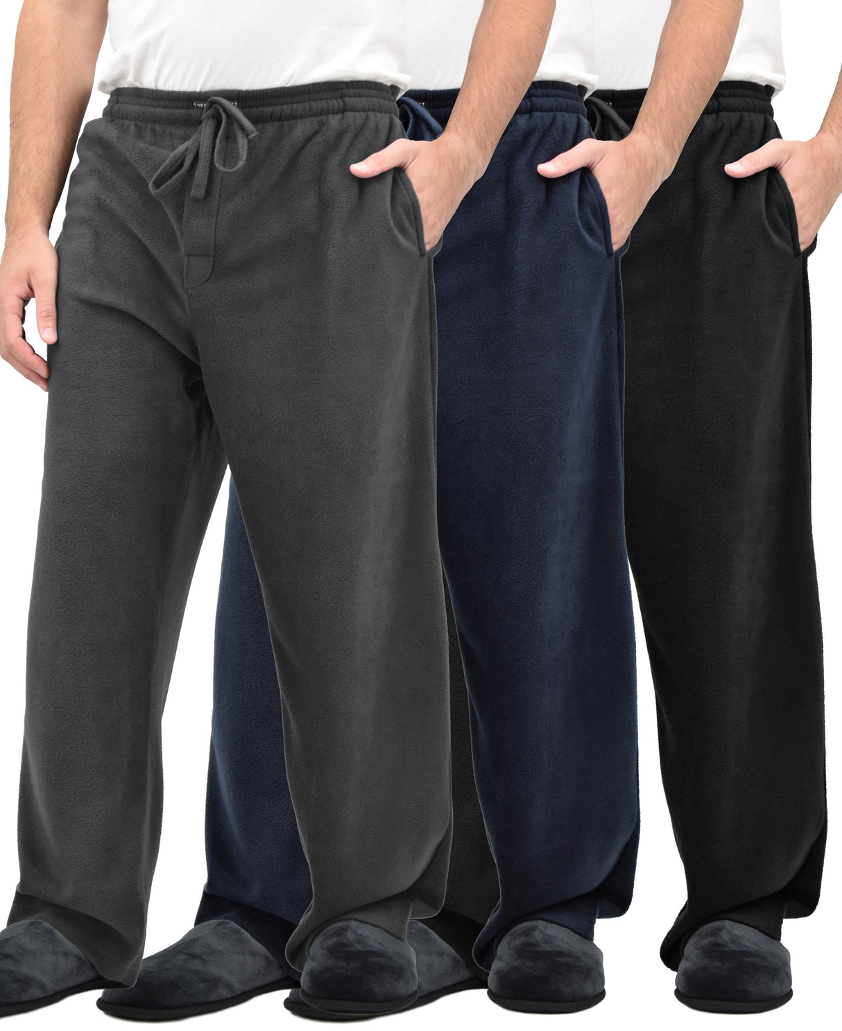 Men's Micro Fleece Plaid Lounge Pants  (Multi-Packs)