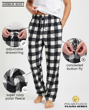 Men's Micro Fleece Plaid Lounge Pants  (Multi-Packs)