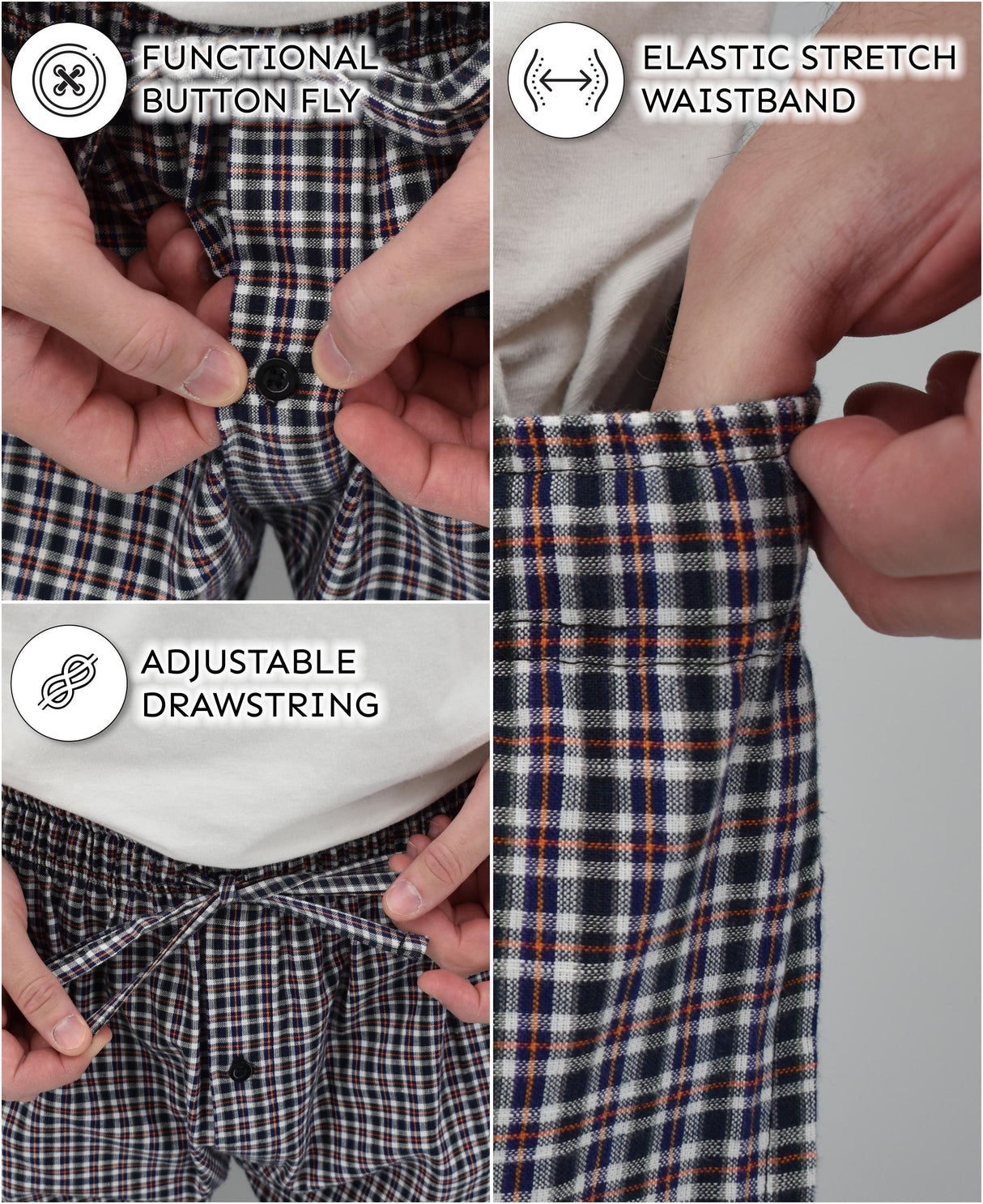 Men's 100% Cotton Woven Lounge Pants