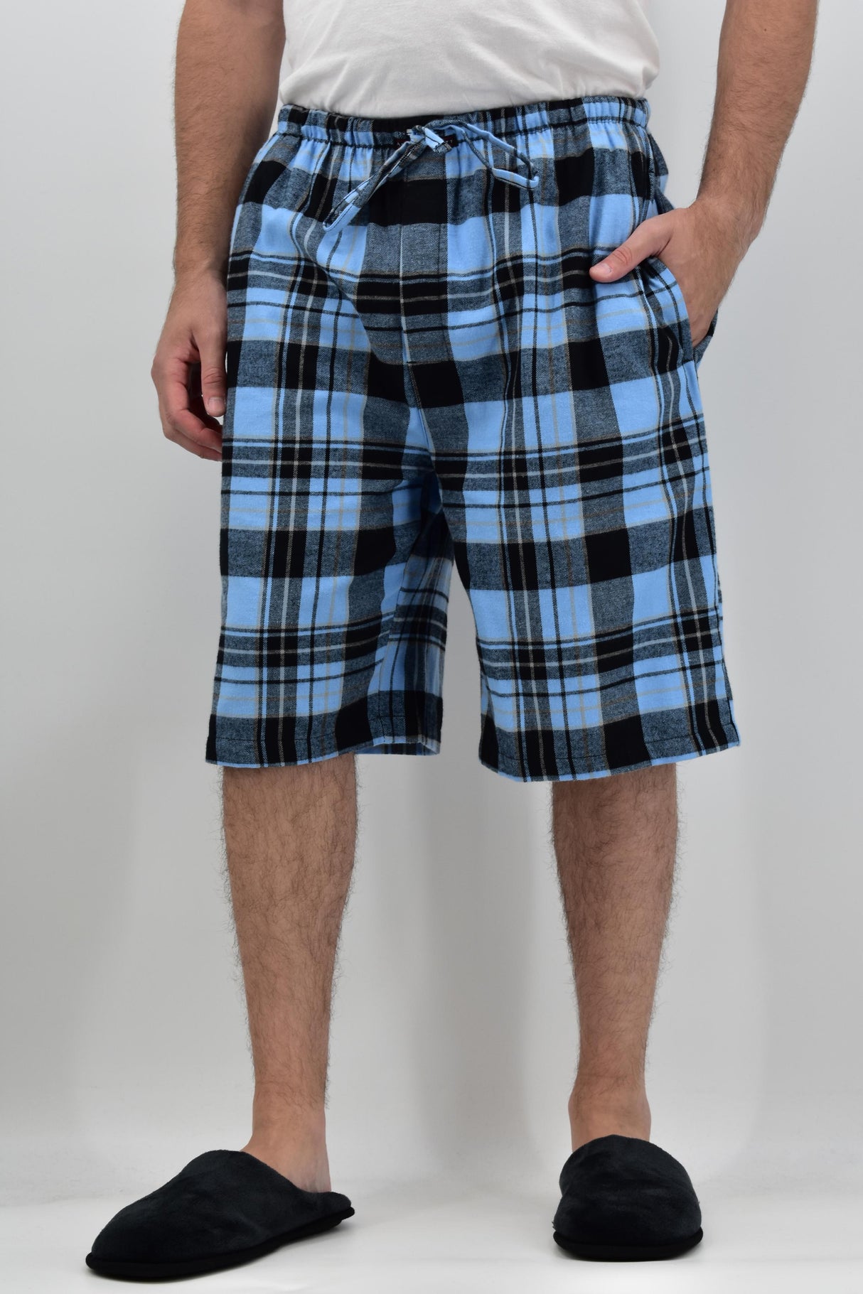 Men's Cotton Flannel Soft Woven Pajama/Lounge Sleep PJ Shorts (MultiPacks)
