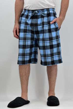Men's Cotton Flannel Soft Woven Pajama/Lounge Sleep PJ Shorts (MultiPacks)