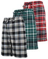 Men's Cotton Flannel Soft Woven Pajama/Lounge Sleep PJ Shorts (MultiPacks)