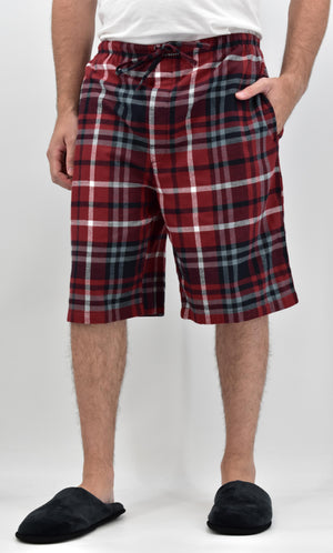 Men's Cotton Flannel Soft Woven Pajama/Lounge Sleep PJ Shorts (MultiPacks)