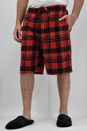 Men's Cotton Flannel Soft Woven Pajama/Lounge Sleep PJ Shorts (MultiPacks)