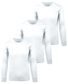 Men's Crew Neck 100% Cotton Flat Knit Long Sleeve Thermal Baselayer Shirt