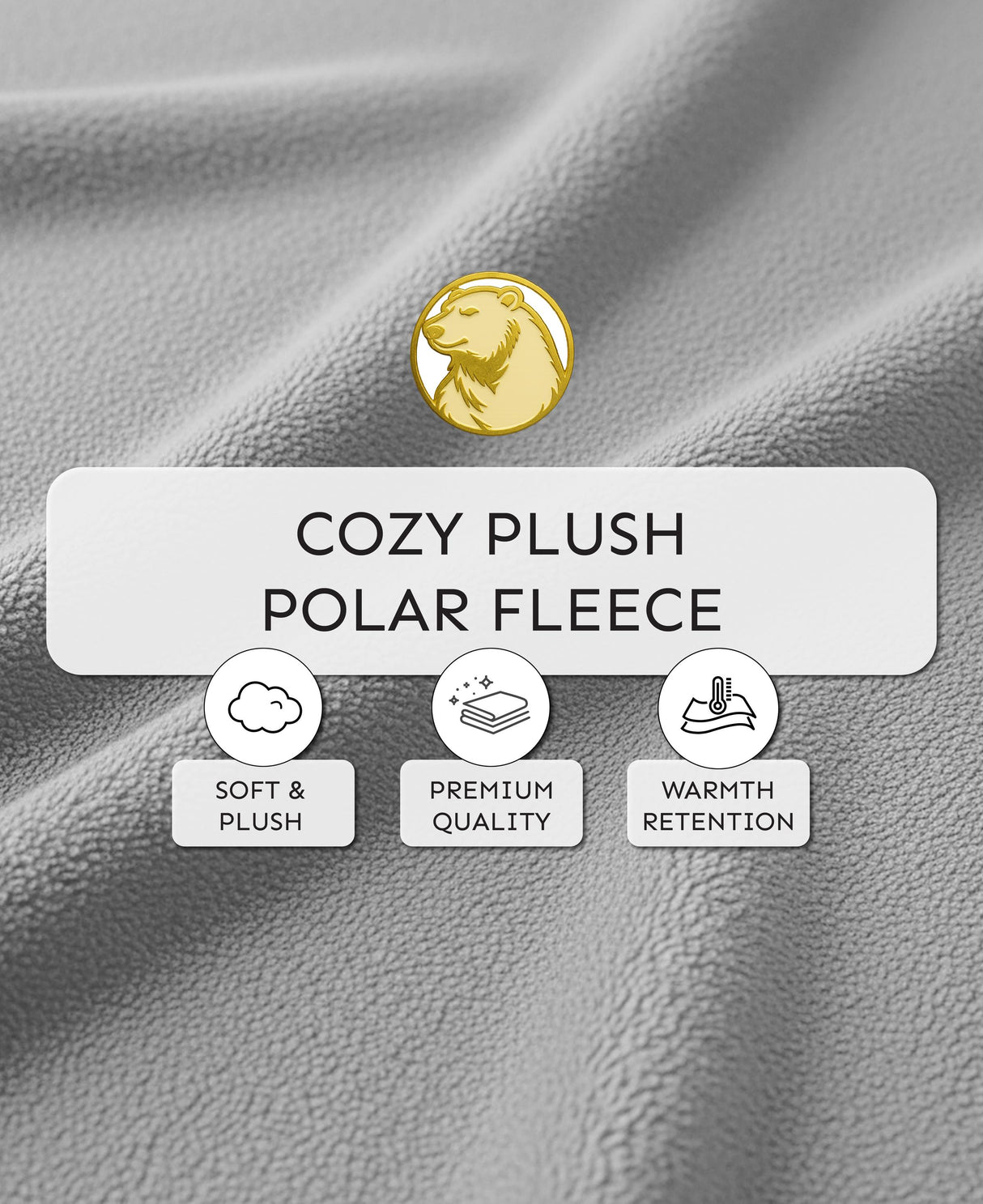 Men's Hooded Plush Fleece Bathrobe