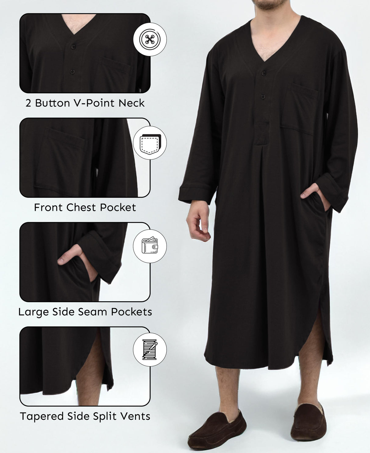 Men's Cotton Knit Sleep Shirt