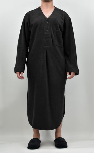 Men's Plush Polar Fleece Long Nightshirt