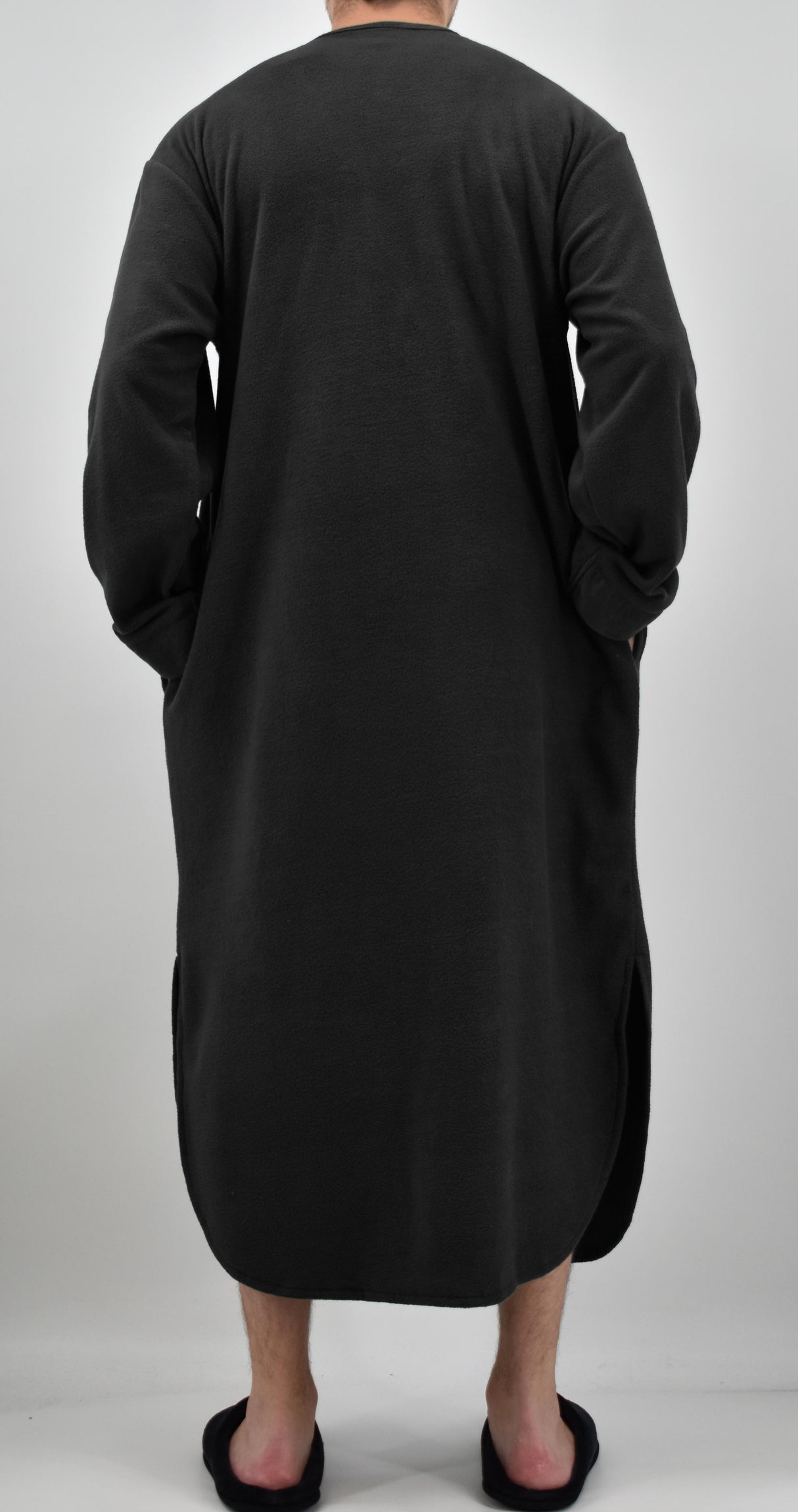 Men's Plush Polar Fleece Long Nightshirt