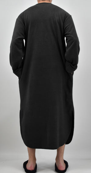 Men's Plush Polar Fleece Long Nightshirt