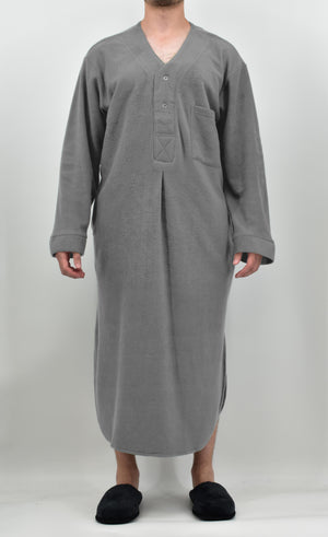 Men's Plush Polar Fleece Long Nightshirt
