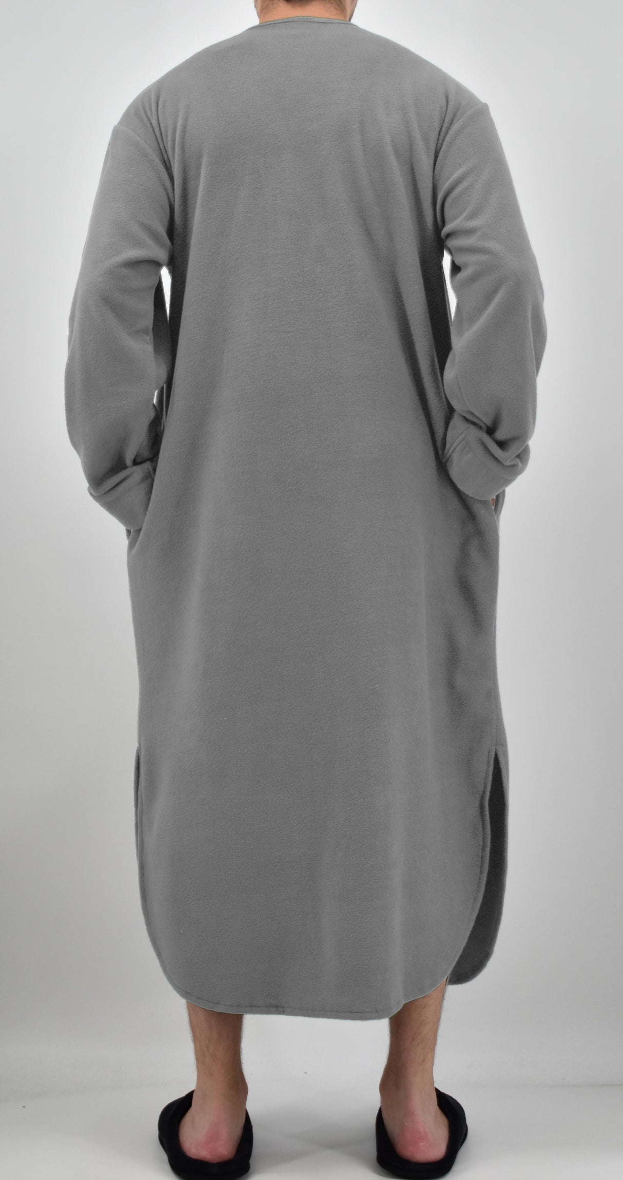 Men's Plush Polar Fleece Long Nightshirt