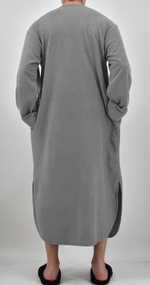 Men's Plush Polar Fleece Long Nightshirt