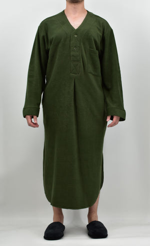 Men's Plush Polar Fleece Long Nightshirt