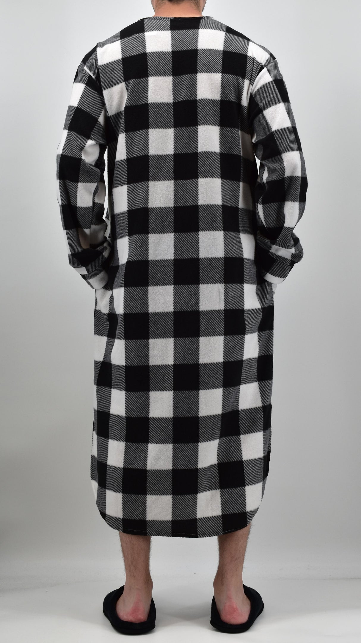 Men's Plush Polar Fleece Long Nightshirt