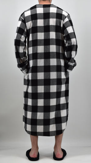 Men's Plush Polar Fleece Long Nightshirt