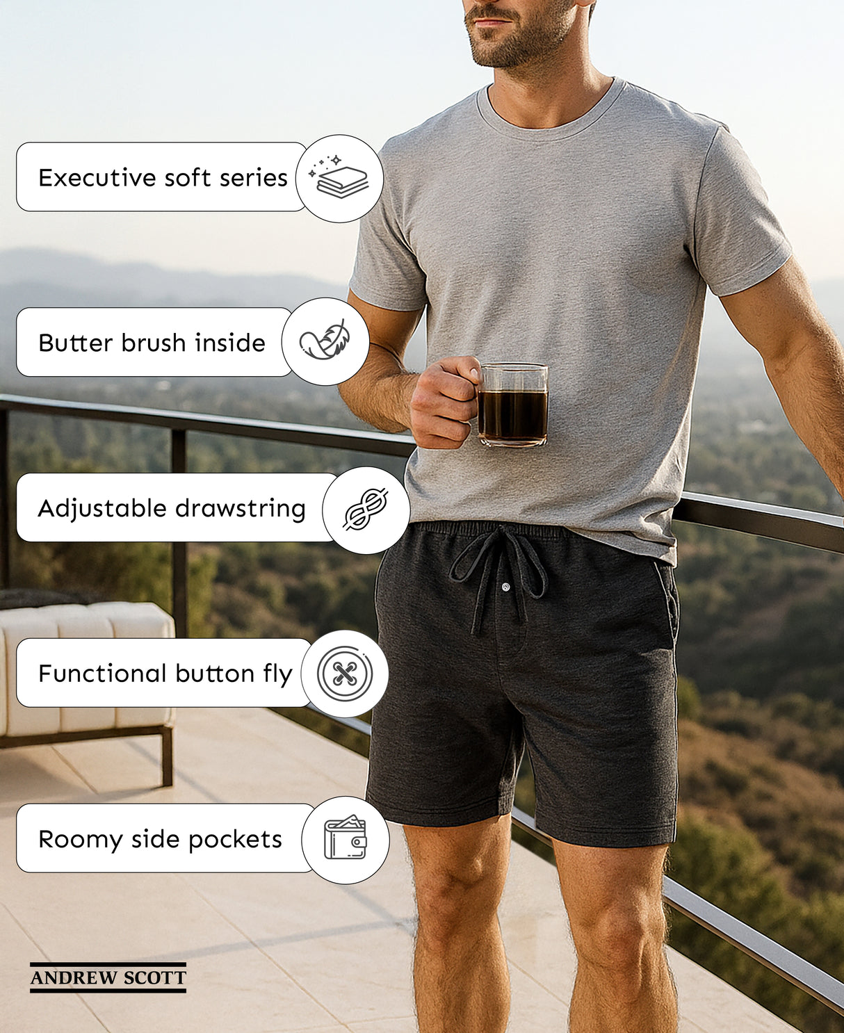 Mens Executive Soft Pajama Set