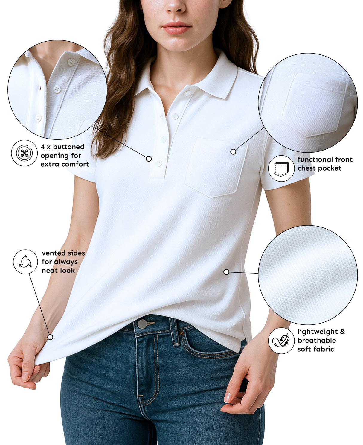 Women's Golf Polo Short Sleeve Shirt