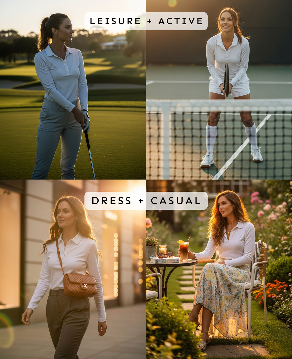 Women's Golf Polo Long Sleeve Polo Shirt