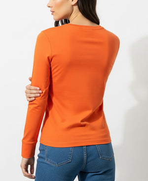 Womens' Long Sleeve 100% Cotton T Shirt All Season Crew Neck Base Layer Tops