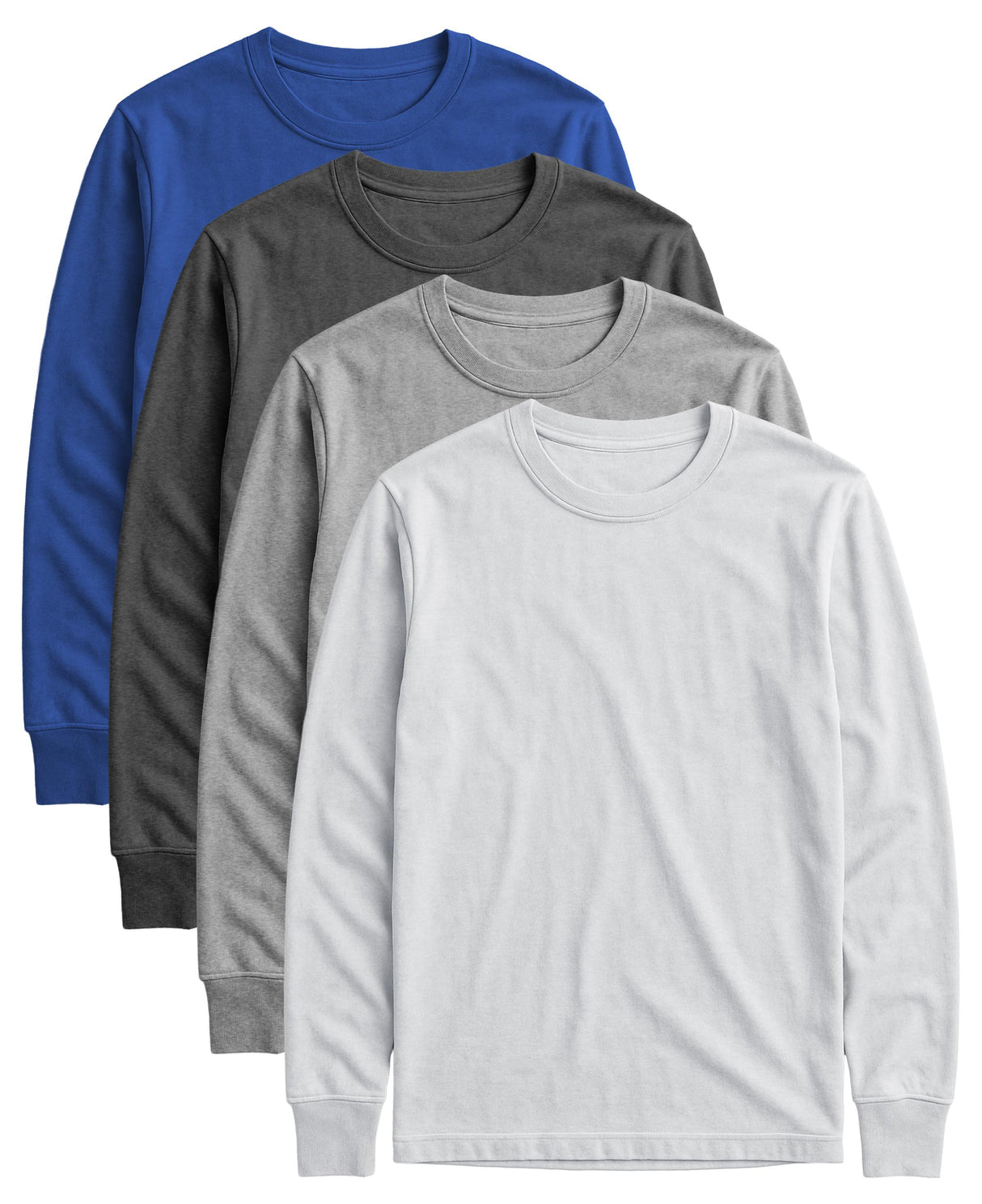 Womens' Long Sleeve 100% Cotton T Shirt All Season Crew Neck Base Layer Tops