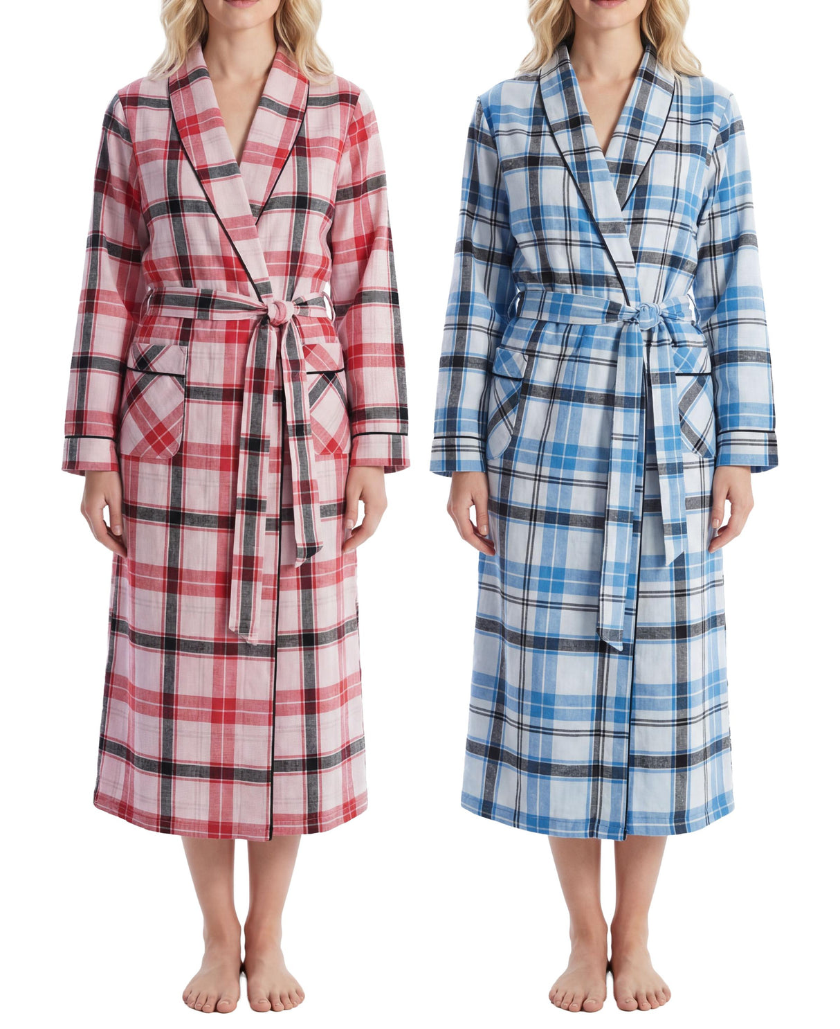 Women's Long Premium  Cotton Flannel Sleep Robe