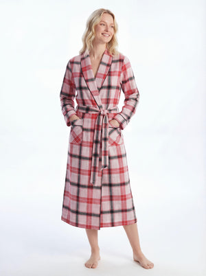 Women's Long Premium  Cotton Flannel Sleep Robe
