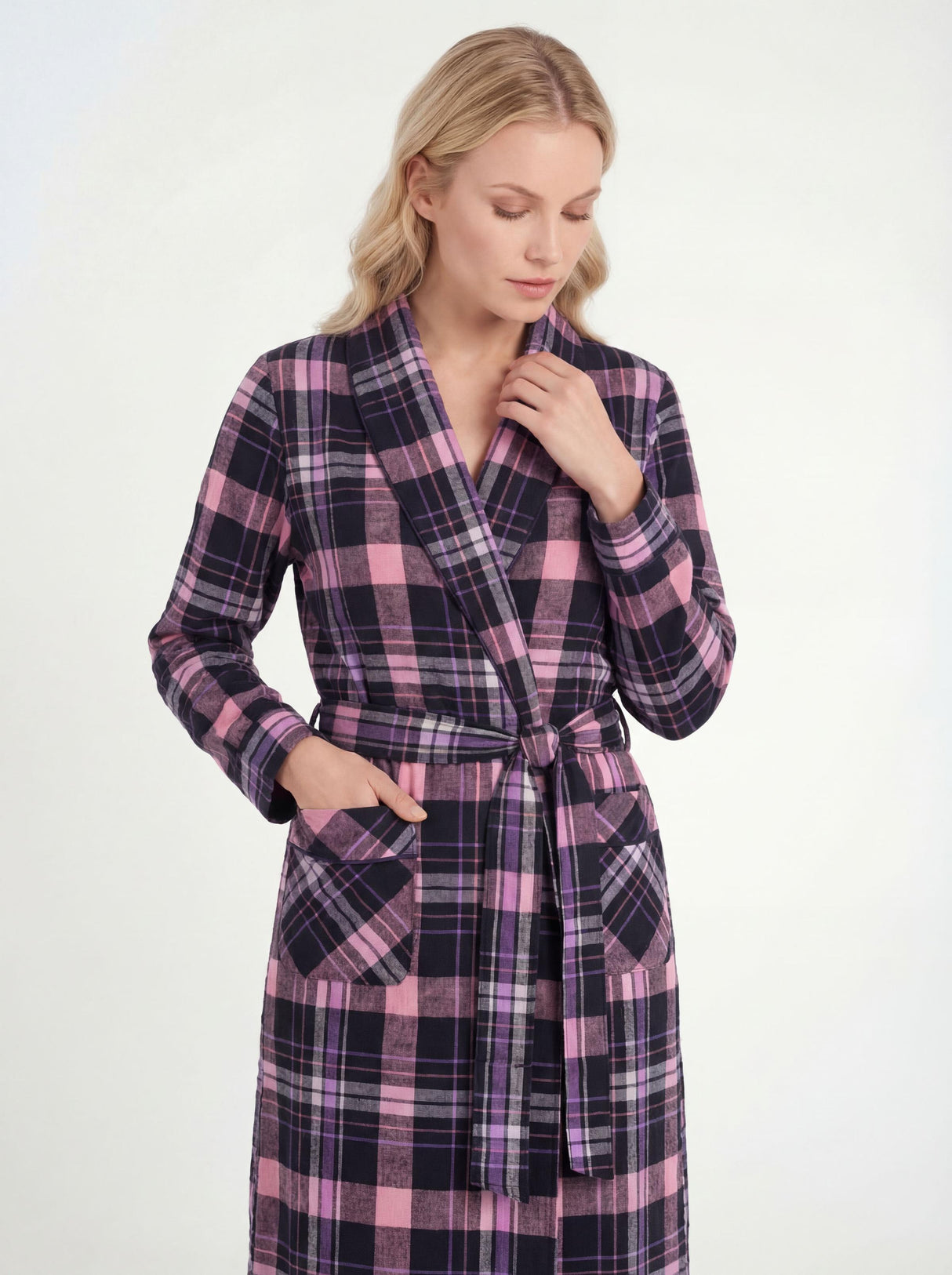 Women's Long Premium  Cotton Flannel Sleep Robe