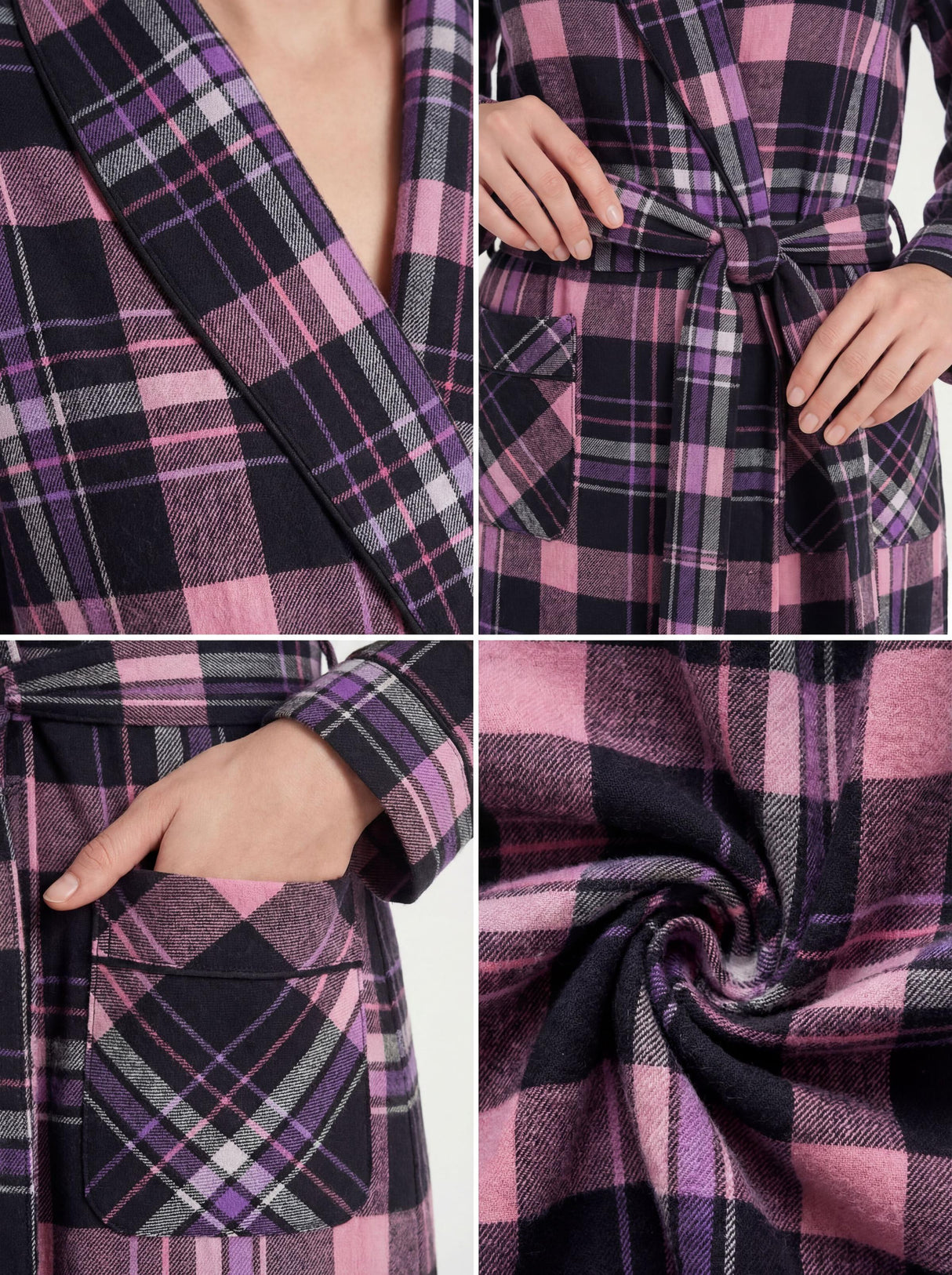Women's Long Premium  Cotton Flannel Sleep Robe