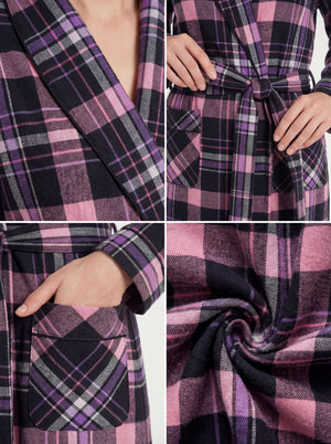 Women's Long Premium  Cotton Flannel Sleep Robe
