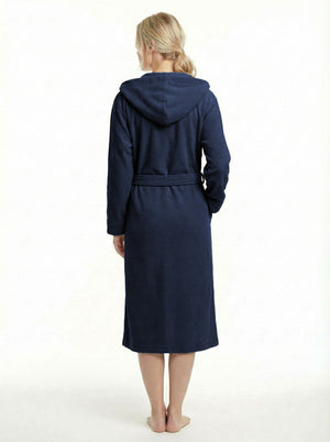 Women's Hooded Plush Fleece Bathrobe