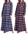 Women's Cotton Flannel Long Nightshirt