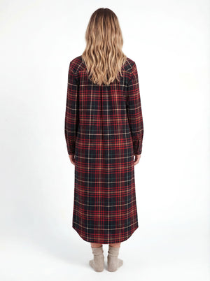 Women's Cotton Flannel Long Nightshirt