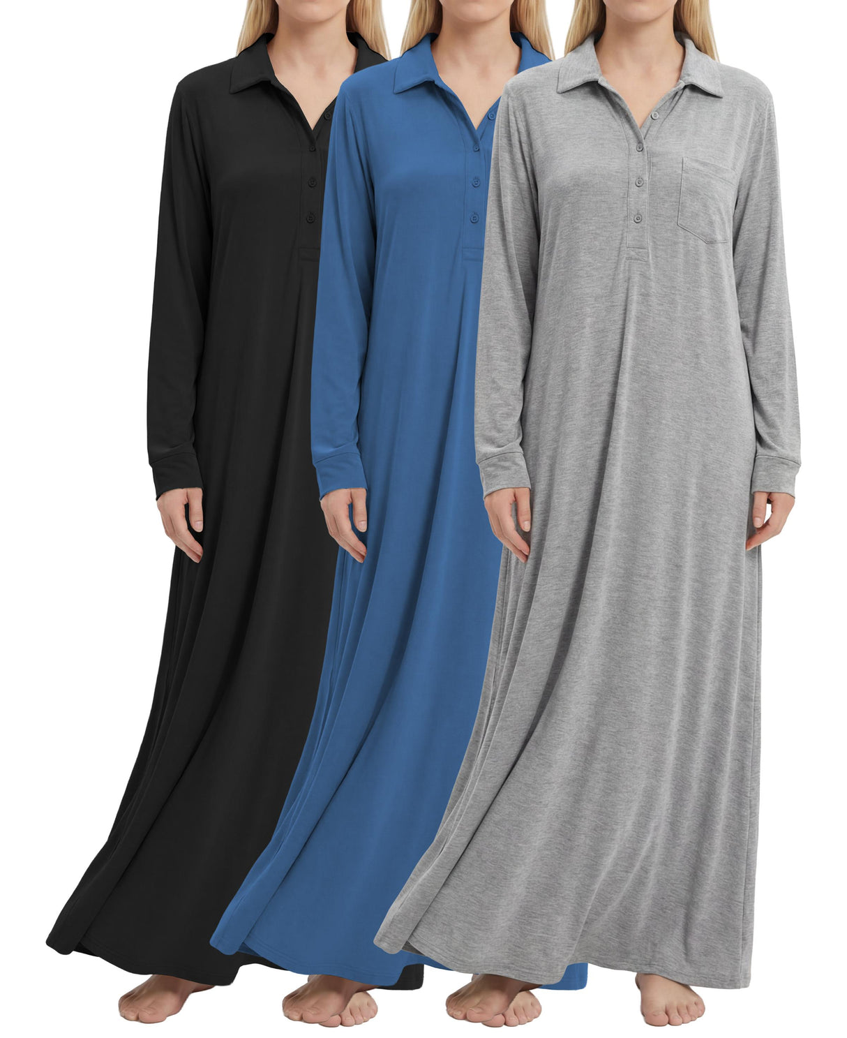 Andrew Scott Women's Cotton Stretch Sleep Nightshirt
