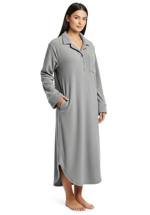Women's Plush Polar Fleece Long Nightshirt