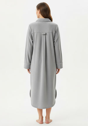 Women's Plush Polar Fleece Long Nightshirt