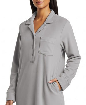 Women's Plush Polar Fleece Long Nightshirt