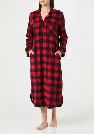 Women's Plush Polar Fleece Long Nightshirt