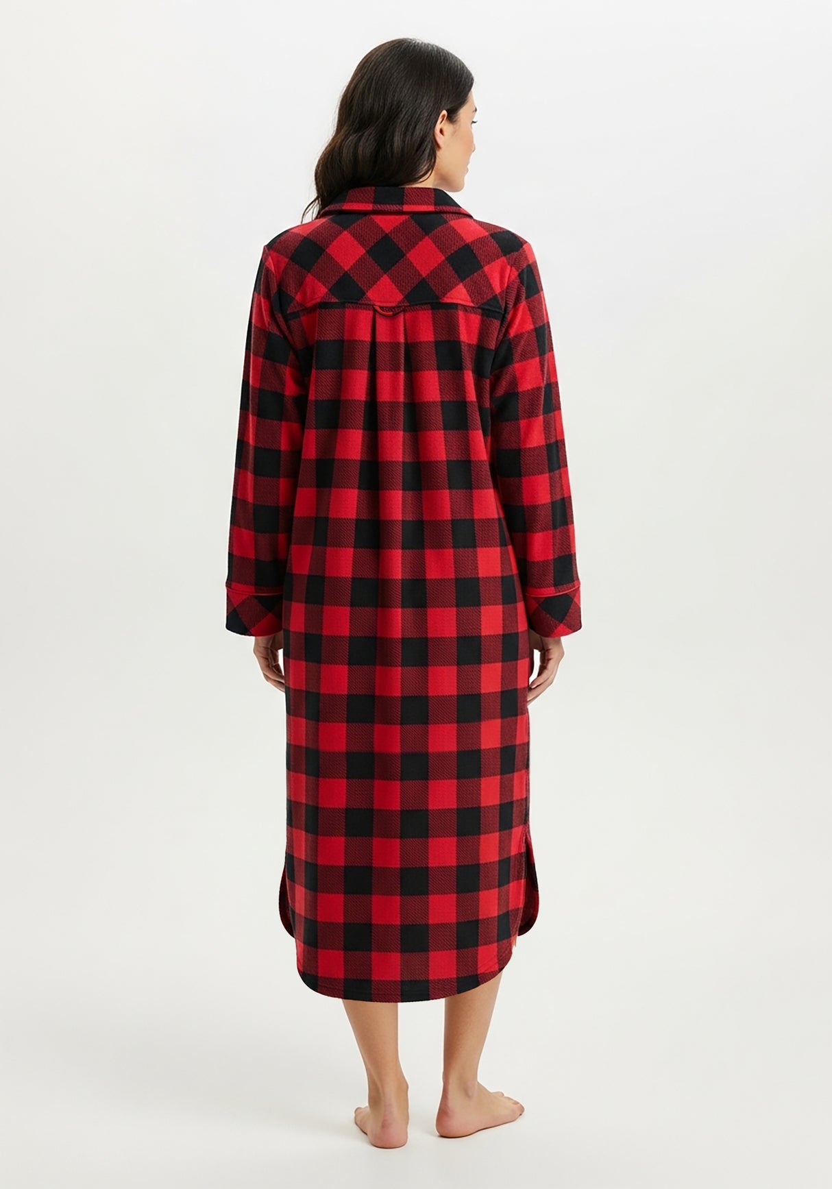 Women's Plush Polar Fleece Long Nightshirt