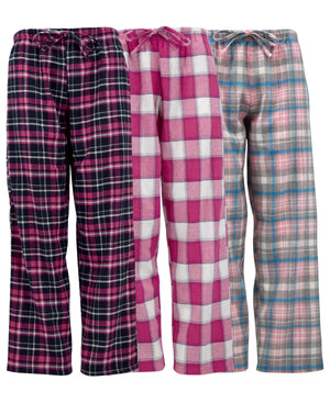 Women's Flannel Lounging Drawstring PJ Sleep Pants