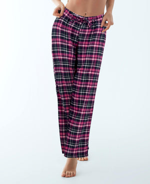 Women's Flannel Lounging Drawstring PJ Sleep Pants