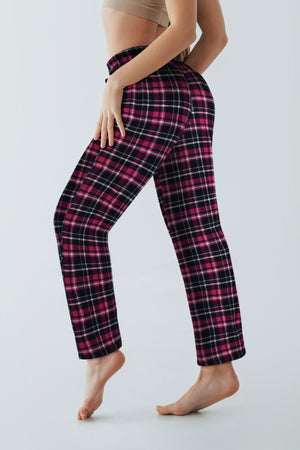 Women's Flannel Lounging Drawstring PJ Sleep Pants