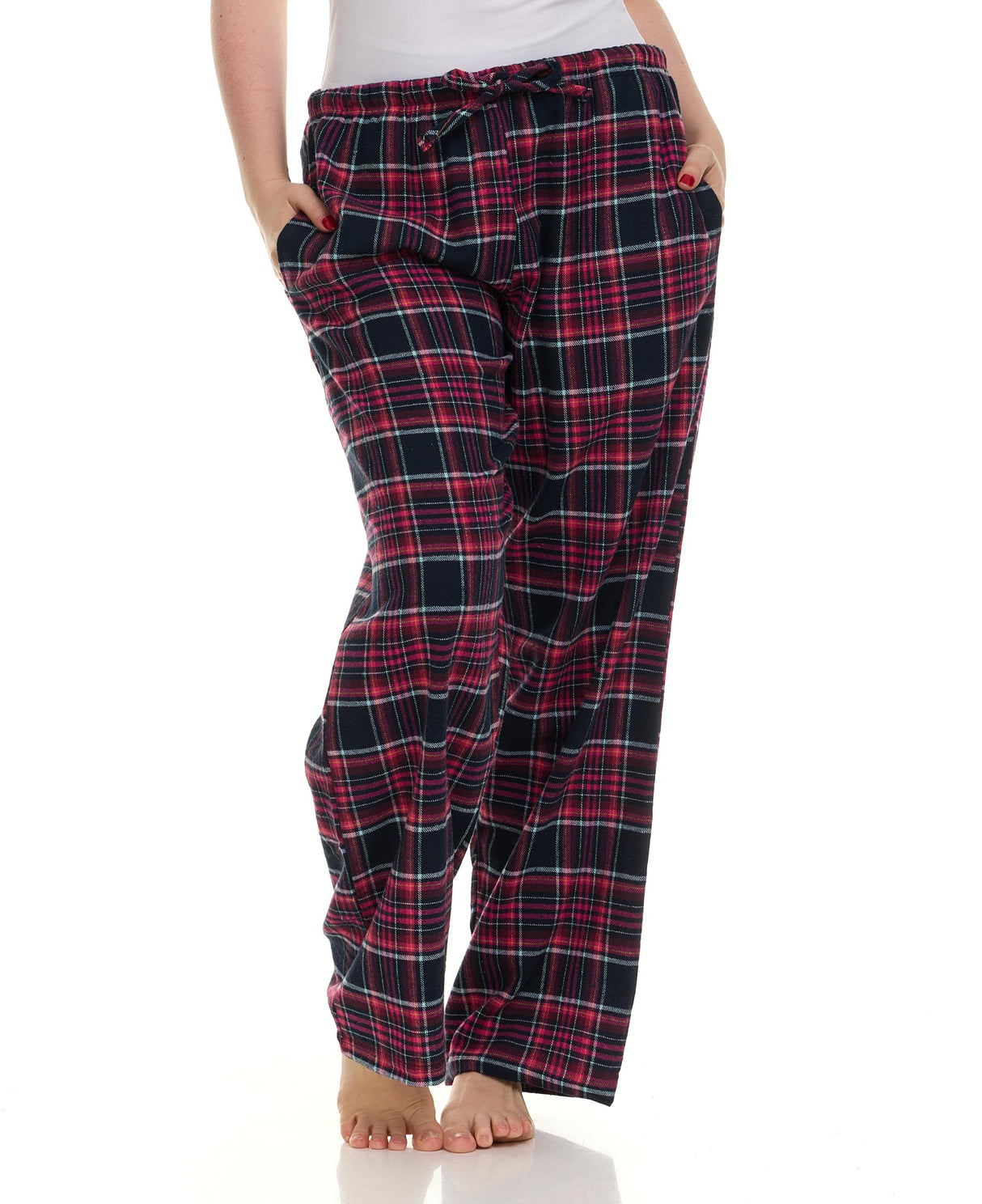 Women's Flannel Lounging Drawstring PJ Sleep Pants
