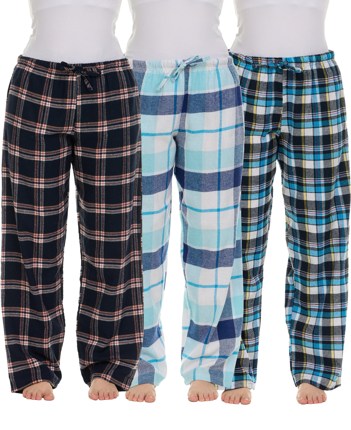 Women's Flannel Lounging Drawstring PJ Sleep Pants