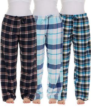 Women's Flannel Lounging Drawstring PJ Sleep Pants