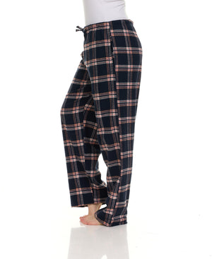Women's Flannel Lounging Drawstring PJ Sleep Pants
