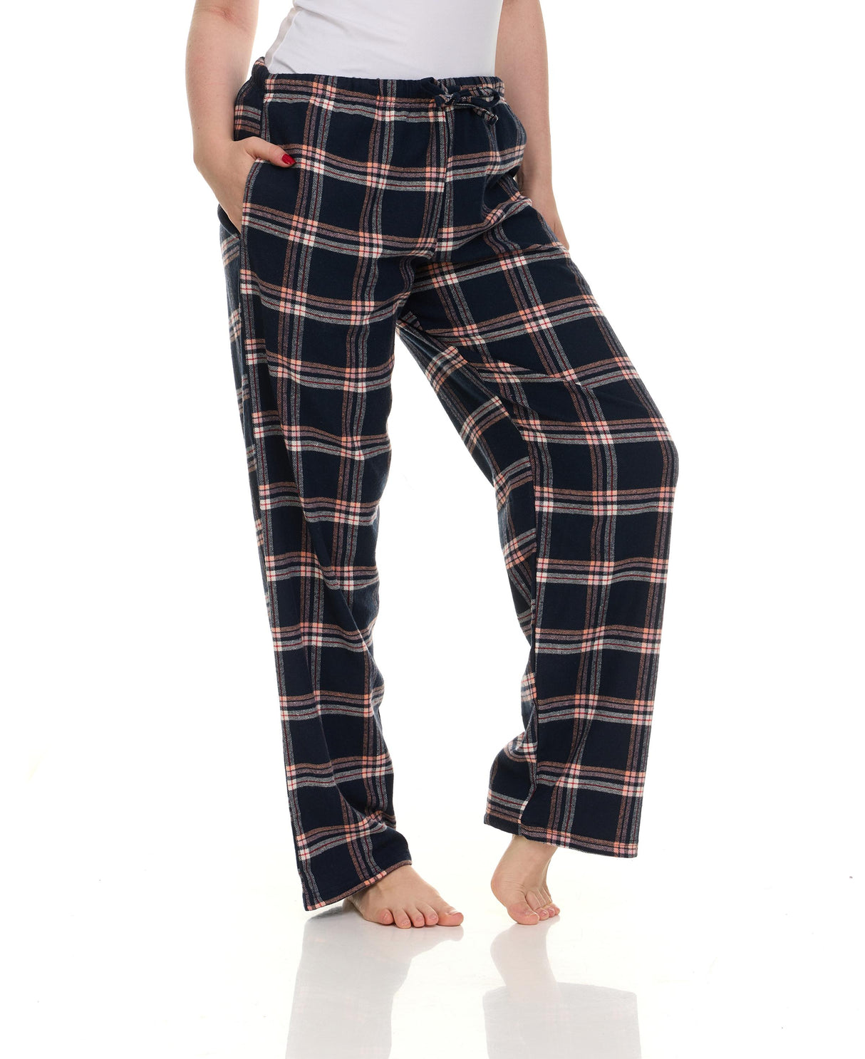 Women's Flannel Lounging Drawstring PJ Sleep Pants