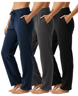 Women's Micro Fleece Plaid Lounge Pants  (Multi-Packs)