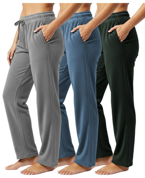 Women's Micro Fleece Plaid Lounge Pants  (Multi-Packs)